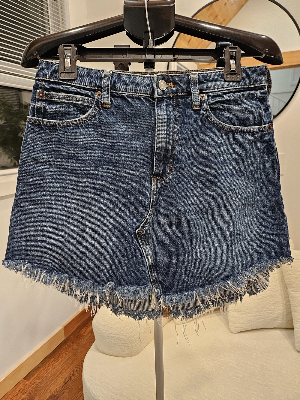 We The Free (Free people) Minifalda de Mezclilla Talla 28 - Dobladillo Desflec